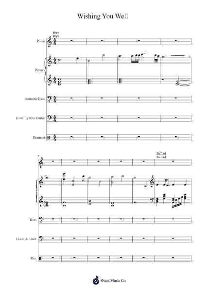 Wishing You Well Sheet Music by Stanfour-Arr.Scripla Brookfe