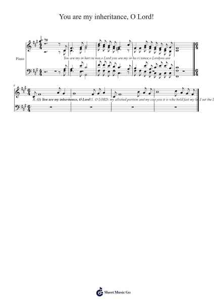You are my inheritance, O Lord! Sheet Music by Blaise.I-Arr.Louann Bonpe