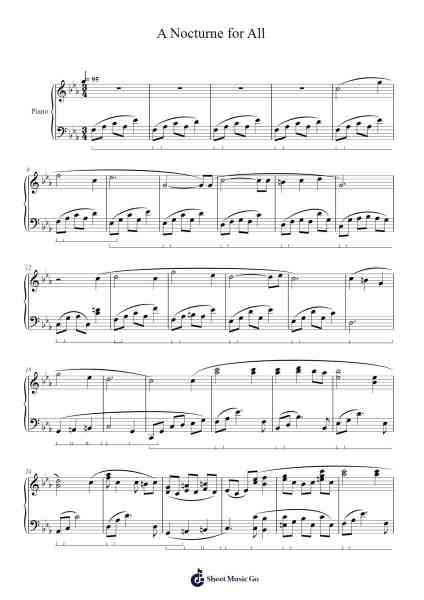 A Nocturne for All Sheet Music by Yamato Kasai-Arr.Sukeats Midpaul