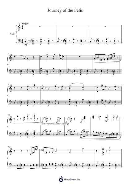 Journey of the Felis Sheet Music by W.C.C-Arr.Launor
