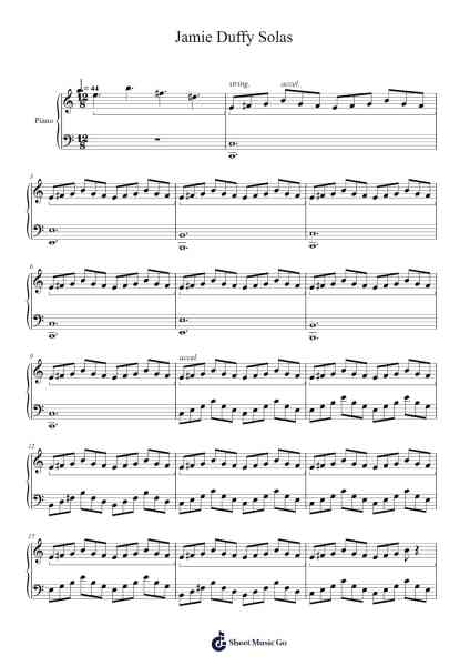 Jamie Duffy Solas Sheet Music by Jamie Duffy-Arr.Stonelian Chantham