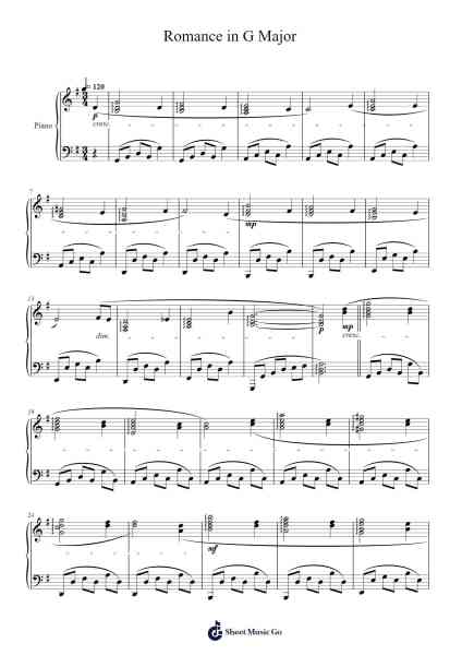 Romance in G Major Sheet Music by Masao Aichi-Arr.Croftsgreg