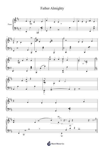 Father Almighty Sheet Music by 1345-jac-Arr.Yedle Adelo
