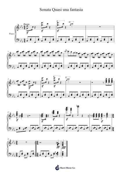 Sonata Quasi una fantasia Sheet Music by Kehill Holmesscott-Arr.Joannes Nohan