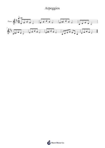 Arpeggios Sheet Music by -Arr.Consdrow