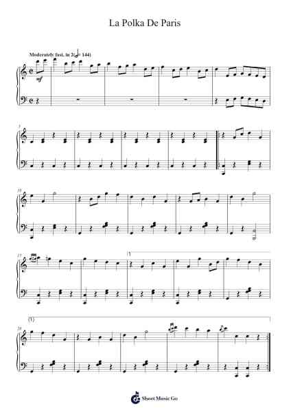 La Polka De Paris Sheet Music by Patrick Doyle-Arr.Bardtrid