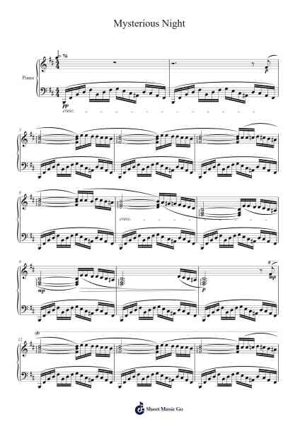 Mysterious Night Sheet Music by Masao Aichi-Arr.Fordtrid Lawsweet