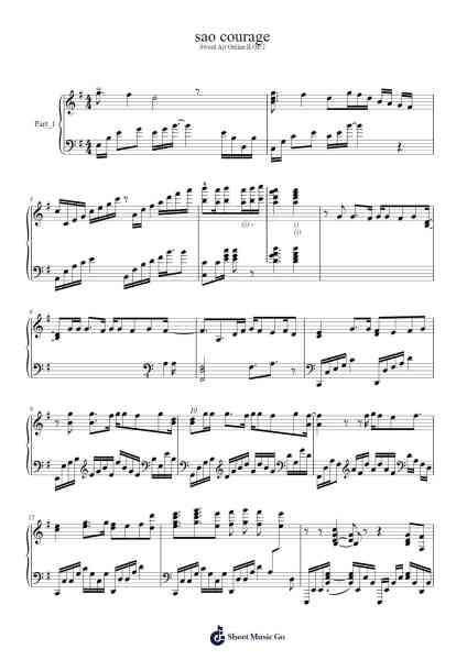 sao courage Sheet Music by Nori-Arr.Consclife Gosden