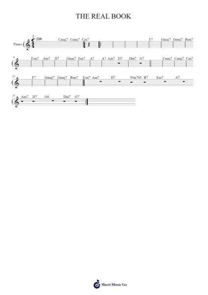 THE REAL BOOK Sheet Music by Bratwain Zimfrank-Arr.Gadam