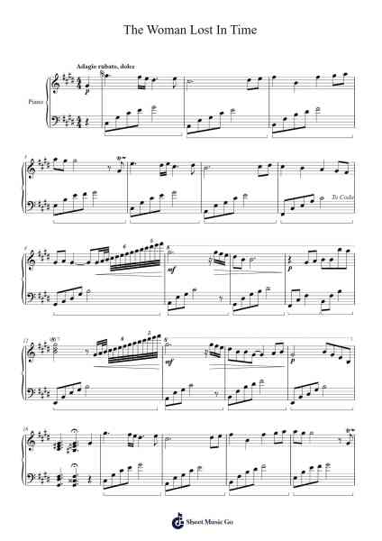 The Woman Lost In Time Sheet Music by Totallymyrealname3141-Arr.Taters Jonkyle
