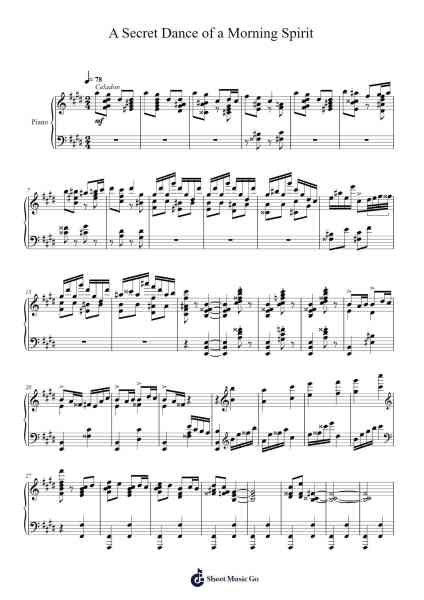 A Secret Dance of a Morning Spirit Sheet Music by Toursbur-Arr.Yalegus