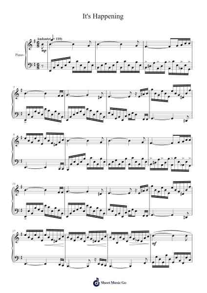 It's Happening Sheet Music by Haxy-Arr.Denre