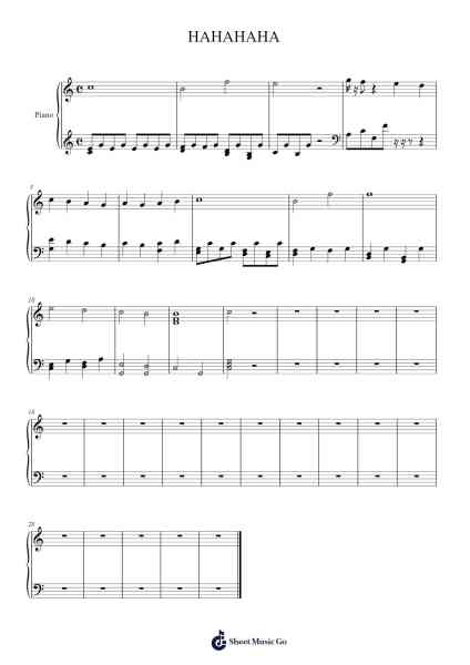 HAHAHAHA Sheet Music by undefined-Arr.Giswolf