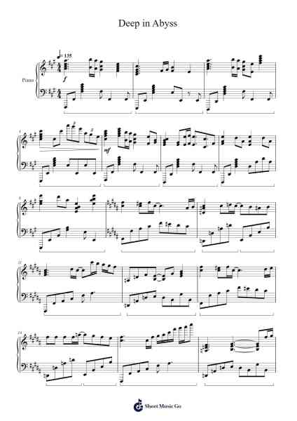 Deep in Abyss Sheet Music by Kevin Penkin-Arr.Charfra Tesscer
