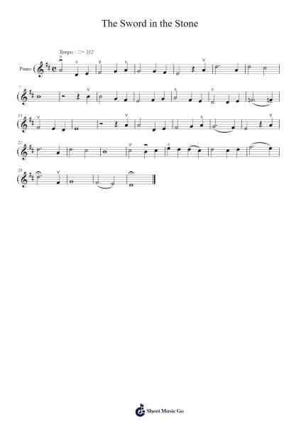 The Sword in the Stone Sheet Music by Robert Sherman/Richard Sherman-Arr.Shamens Xedric