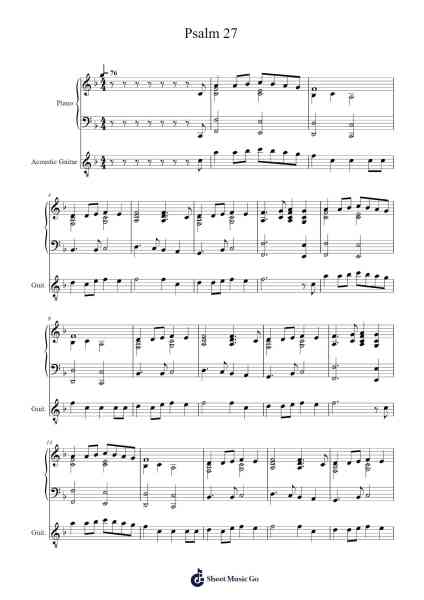 Psalm 27 Sheet Music by -Arr.Forsmy