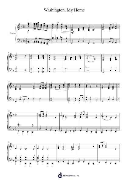 Washington, My Home Sheet Music by Stuart Churchill-Arr.Haynin