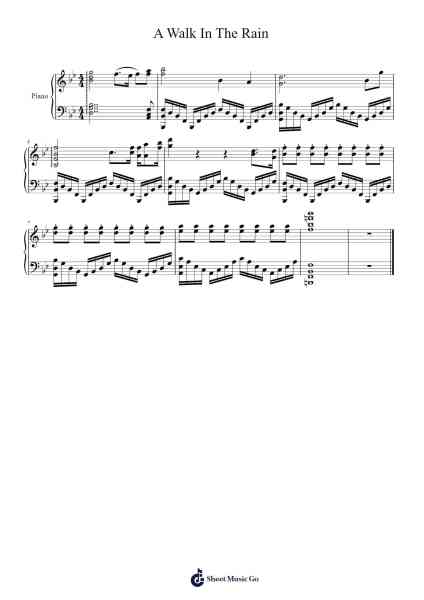 A Walk In The Rain Sheet Music by rohrer8020-Arr.Narion