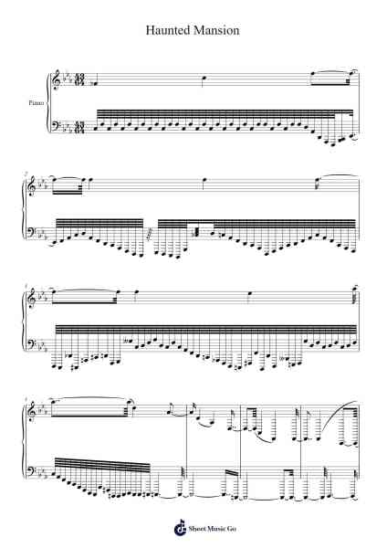 Haunted Mansion Sheet Music by Nickdair Wilderie-Arr.Hoodlyle Joyyoung