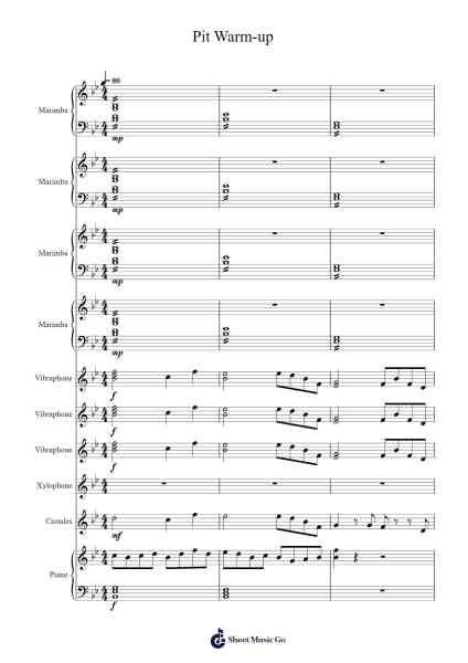 Pit Warm-up Sheet Music by -Arr.Jecie Youngjean