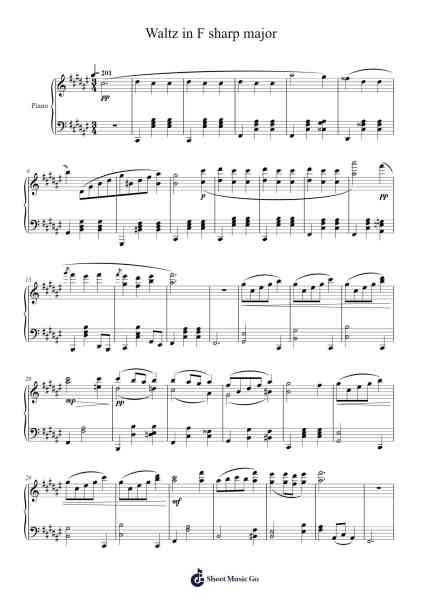 Waltz in F-sharp Major Sheet Music by kenfromvietnam-Arr.Gembur