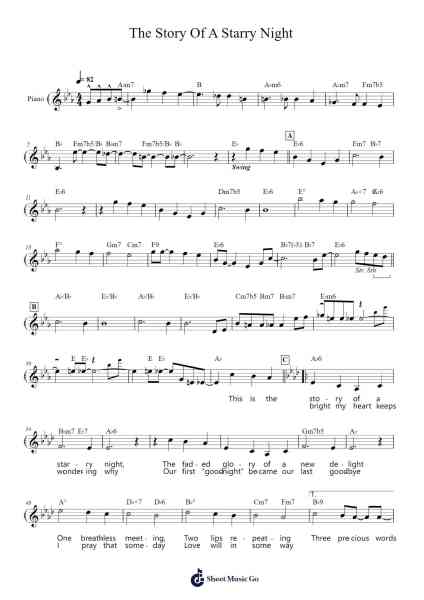 The Story Of A Starry Night Sheet Music by Glenn Miller-Arr.Cotphrey