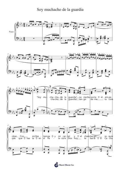Soy muchacho de la guardia Sheet Music by Agustín Irusta-Arr.Duttcash Cornie