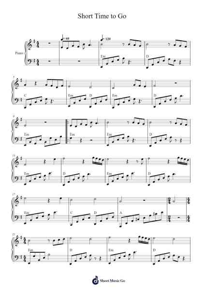 Short Time to Go Sheet Music by Ronald Karle-Arr.Moisham Whcky