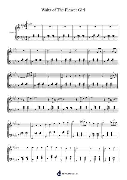 Waltz of The Flower Girl Sheet Music by AE0329-Arr.Boycegold