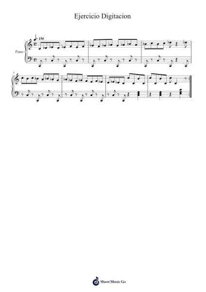 Ejercicio Digitacion Sheet Music by J. Duarte P-Arr.Rhysgel Dilcooke