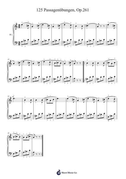 125 Passagenübungen, Op. 261 Sheet Music by Carl Czerny-Arr.Lesvien Billjay