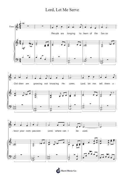 Lord, Let Me Serve Sheet Music by Tom Fettke-Arr.Macre Accer
