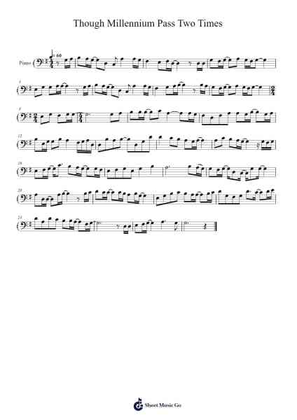 Though Millennium Pass Two Times Sheet Music by Cho HyoSung/Juen JongHyuk-Arr.Wilheljones