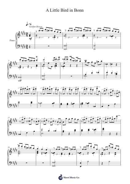 A Little Bird in Bonn Sheet Music by Toursbur-Arr.Foxbroad Wilsey