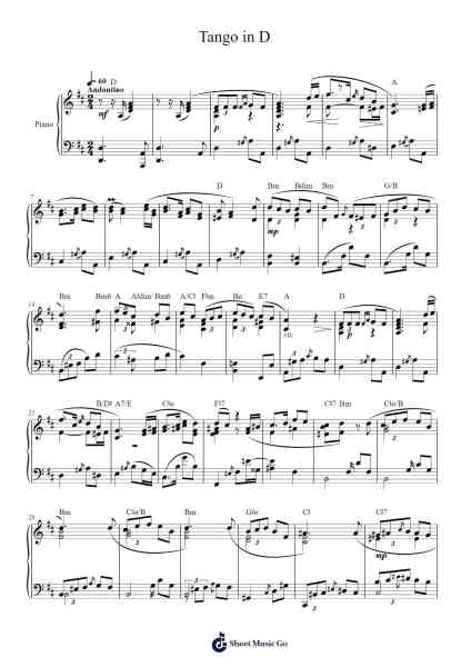 Tango in D Sheet Music by Isaac Albéniz-Arr.Pomeo Walshbee