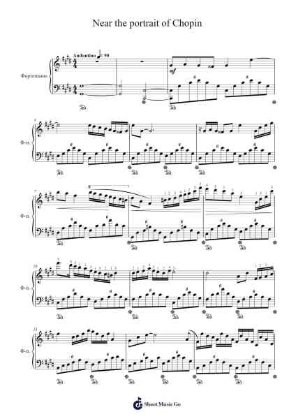 Near the portrait of Chopin Sheet Music by Kimrion Bessbes-Arr.Housebuck Boylejones