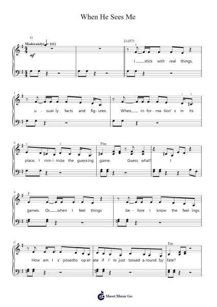 When He Sees Me Sheet Music by Sara Bareilles-Arr.Krispert