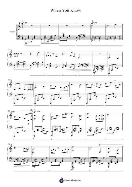 When You Know Sheet Music by FallHaunt-Arr.Vioyves Garbess
