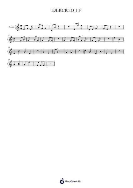 EJERCICIO 1 F Sheet Music by Carlos Adrian Sanabria Cardozo-Arr.Springlome Xebloor