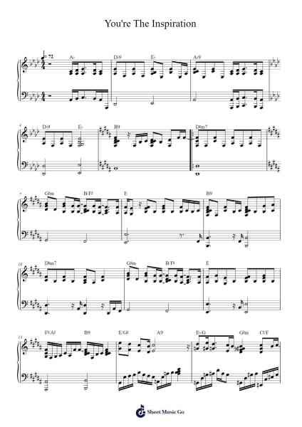 You're The Inspiration Sheet Music by Peter Cetera/AZ Yet/Chicago-Arr.Comnions Irlay