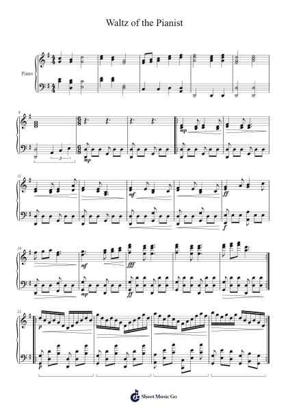 Waltz of the Pianist Sheet Music by Jemand Cotfrey-Arr.Windict