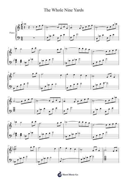The Whole Nine Yards Sheet Music by Ryo Yoshimata-Arr.Hartkeats
