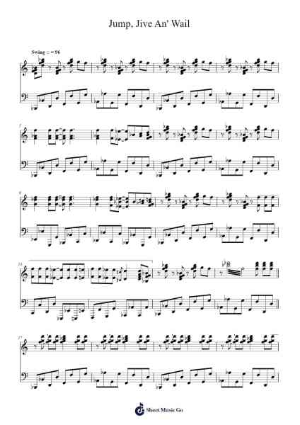 Jump, Jive An' Wail Sheet Music by The Brian Setzer Orchestra/Louis Prima-Arr.Vindiah Jeanvis