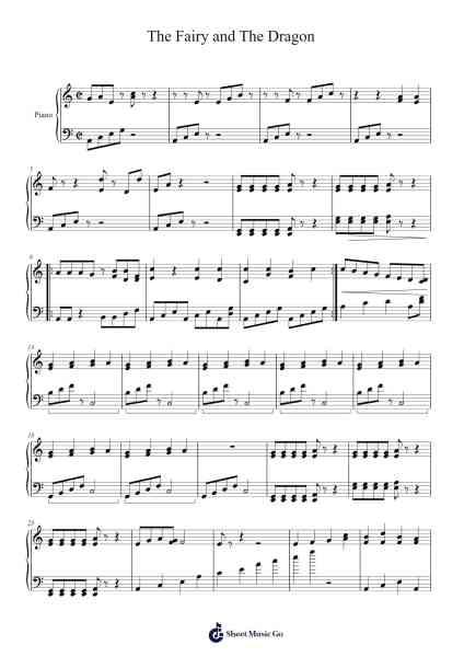 The Fairy and The Dragon Sheet Music by Jasmine Moody-Arr.Alickthodore