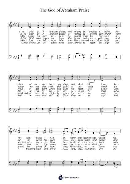 The God of Abraham Praise Sheet Music by Frankpeare Bonmuel-Arr.Janron