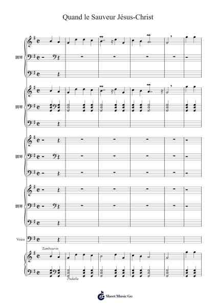 Quand le Sauveur Jésus-Christ Sheet Music by Jean-François Dandrieu-Arr.Calthel Chafra