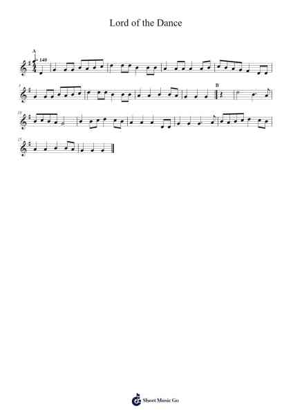 Lord of the Dance Sheet Music by Sydney Carter-Arr.Prupert Cookegram