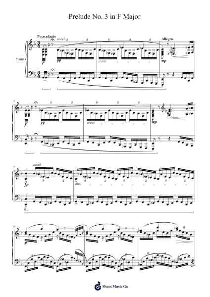 Prelude No. 3 in F Major Sheet Music by Matthew Wong-Arr.Losopp Webslin