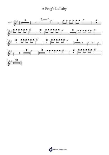 Over the Garden Wall (A Frog's Lullaby) Sheet Music by Jack Mchale-Arr.Stonelian Chantham