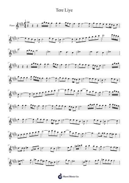 Tere Liye Sheet Music by Madan Mohan-Arr.Cotphrey